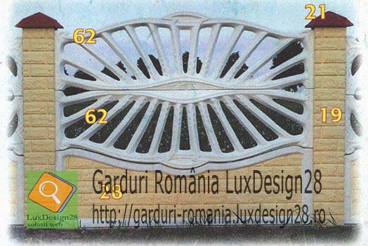 Gard ornamental de lux, garduri ornamentale beton